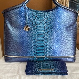 Brahmin EUC Large Elaine with matching wallet without registration card